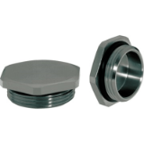 SKINDICHT® BL-M hexagonal - Hexagonal brass blind plug with guiding notch for O-ring (recess)